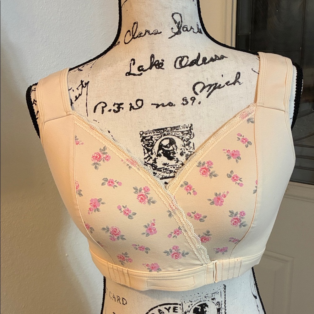 Floral Beige Sports Bra